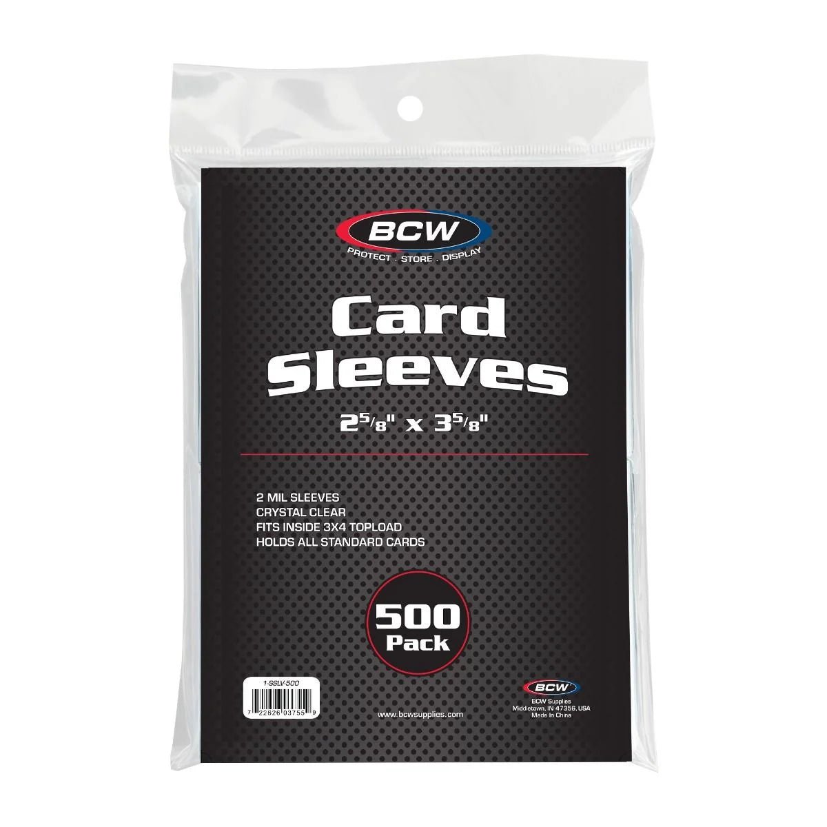 Standard Card Sleeves - 2⅝ x 3⅝ - 500 Pack - Scroll and Circuit Games